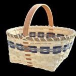 Cesta con cinta plana de colores