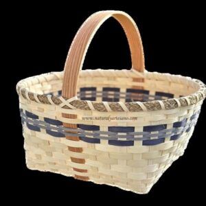 Cesta con cinta plana de colores