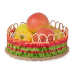 Cesta de médula de colores